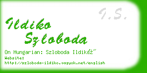 ildiko szloboda business card